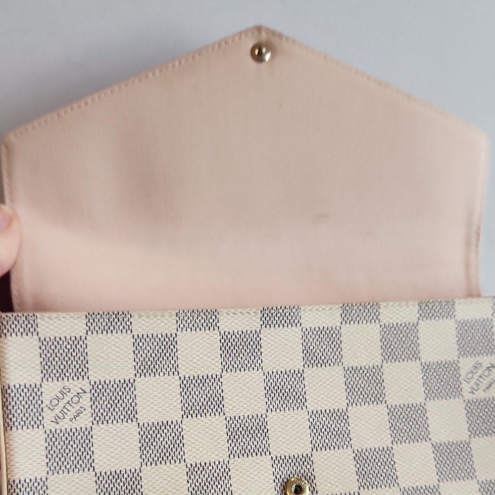 Louis Vuitton Cream Damier Azur Envelope Shoulder Bag - Picture 5 of 15